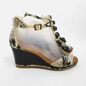 Libby Edelman Womens Platform Wedge Sandals Sz 6